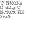 Memory Master 4 GB 2 x 2 GB DDR3 1333MHz PC310600 Desktop DIMM Memory Modules
