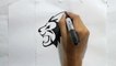Ep. 115 - How to draw lion head ribal tattoo design #2