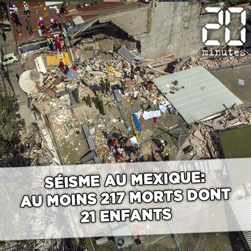 Séisme au Mexique: Au moins 217 morts dont 21 enfants