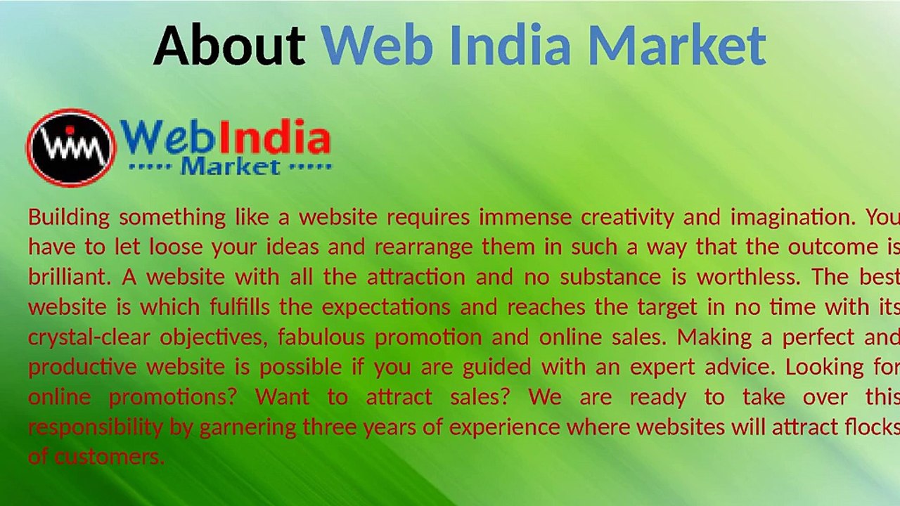 Web India Market: The Right Place To Grow Your Business