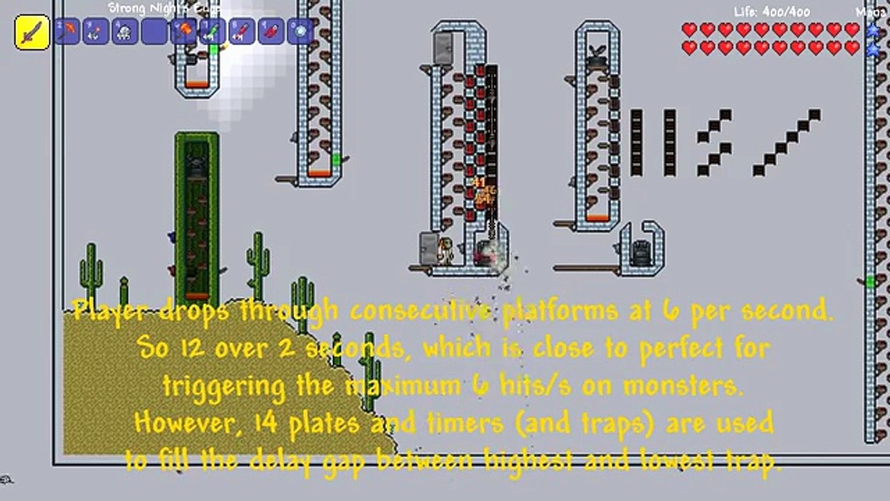Rainstick Engines & Simple Rapid Fire Spear Traps (Wiring Ideas, Terraria)