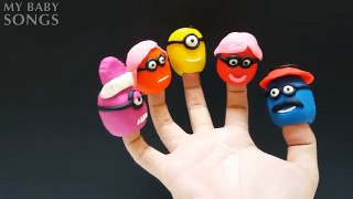 Les couleurs la famille doigt pour enfants Apprendre domestiques garderie jouer rimes super-héros Doh Pez |