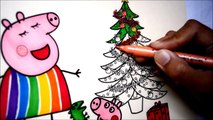 PEPPA PIG Coloring Book Pages Mummy Pigs Christmas Tree Kids Fun Art Videos Kids Balloons Toys