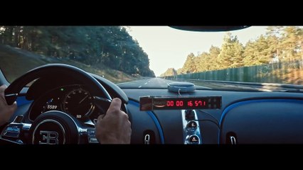 Bugatti Chiron 0-400-0 les images du record du monde de vitesse et freinage