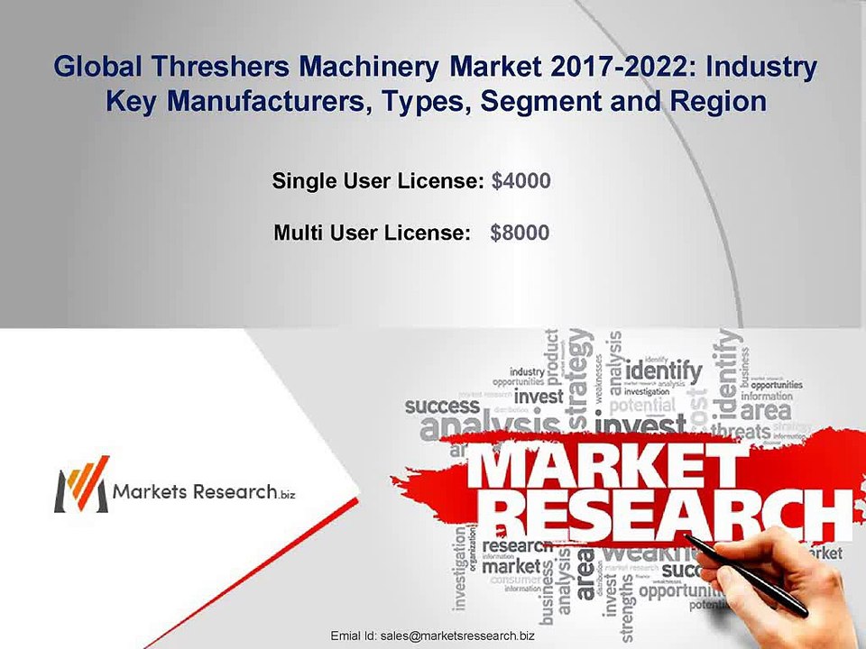 Global Threshers Machinery Market 2017 Share, Size, Forecast 2022