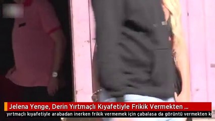 Jelena Yenge, Derin Yırtmaçlı Kıyafetiyle Frikik Vermekten Kurtulamadı