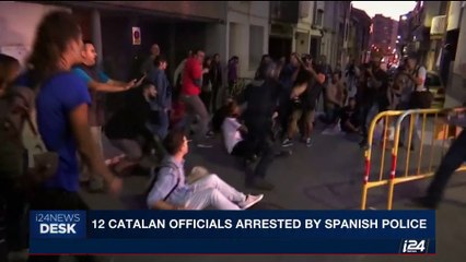 i24NEWS DESK | 12 Catalan officials arrested by Spanish police | Wednesday, September 20th 2017