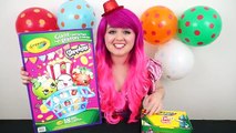 Coloring Breaky Crunch Shopkins GIANT Coloring Book Page Crayons | COLORING WITH KiMMi THE CLOWN