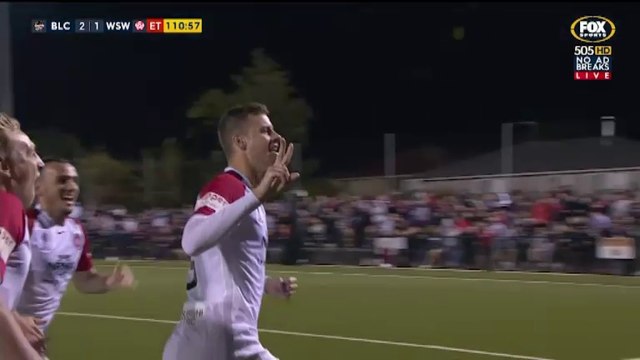 2-2 Oriol Riera Second Goal - Blacktown City vs WS Wanderers - Australia FFA Cup 20.09.2017