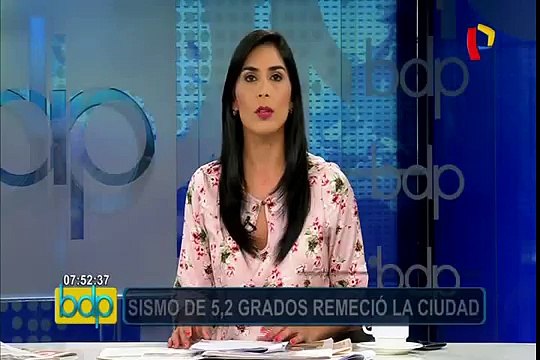 Sismo de 5.2 grados se registró esta madrugada en Arequipa