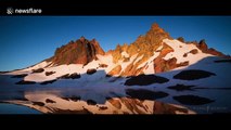 Time-lapse footage of mountain scenes across North America