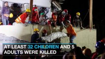Mexico earthquake kills at least 32 children after school collapses