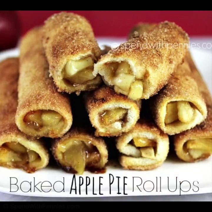 Baked Apple Pie Roll Ups