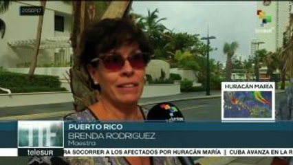 Portorriqueños se preparan para la llegada del huracán María