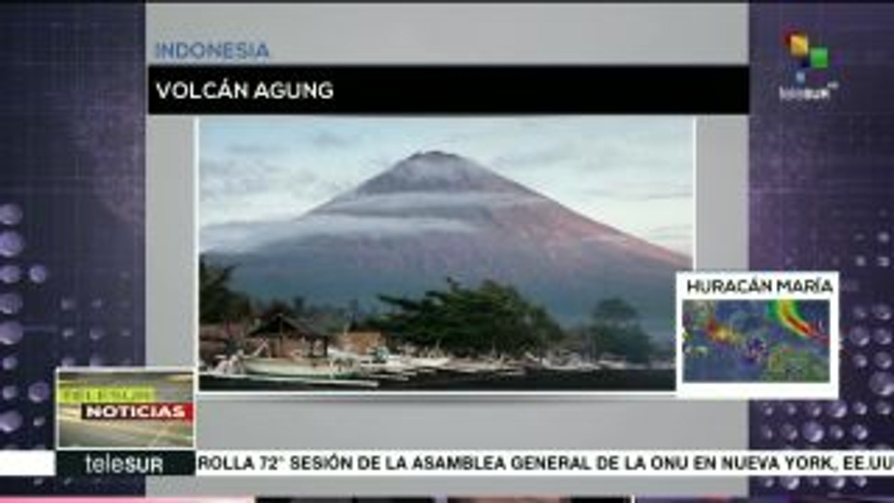 Indonesia eleva alerta en Bali ante posible erupción de volcán Agung