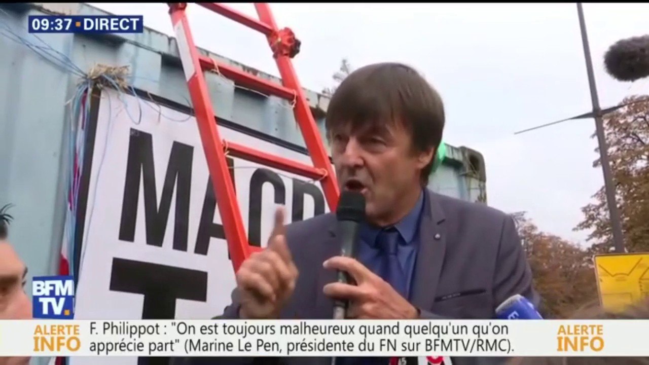 Hulot face aux agriculteurs: "Je ne suis pas sourd, je sais que vous êtes là"
