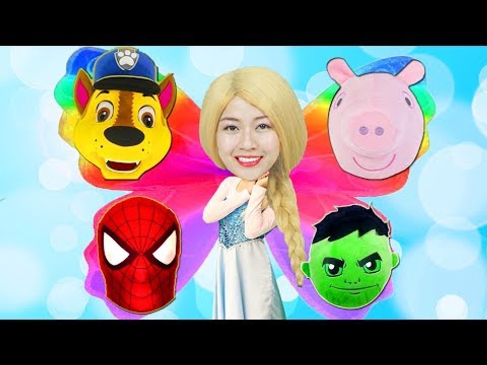 Spiderman Frozen Elsa Peppa Pig Paw Patrol Hulk BUTTERFLY Batman Superman Fun Superhero in Real Life