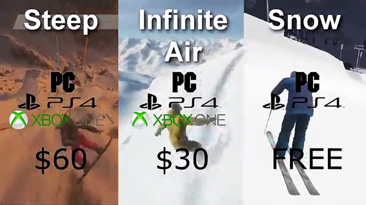 Steep vs. Infinite Air vs. Snow: Comparison and which is right for you!