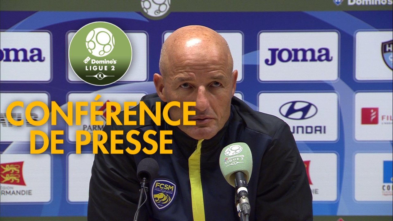 Conférence de presse Havre AC - FC Sochaux-Montbéliard (1-0) : Oswald TANCHOT (HAC) - Peter ZEIDLER (FCSM) - 2017/2018