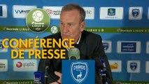 Conférence de presse Chamois Niortais - Stade Brestois 29 (0-2) : Denis RENAUD (CNFC) - Jean-Marc FURLAN (BREST) - 2017/2018