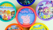 Nick Jr. Shows Play Doh Cans Tubs Peppa Pig Spongebob Little Charmers Learn Colors Toy Surprise
