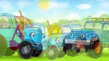 Синий трактор - Развивающая Сказка для детей малышей про машины Как Джип стал полицейской машиной