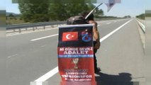Trabzonlu taraftarın adalet yürüyüşü: Şikeye karşı 80 gündür yollarda