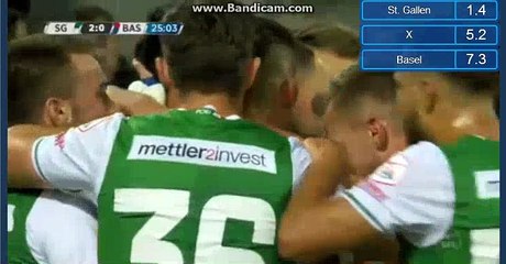 Danijel Aleksic GOAL - St Gallen 2-0 Basel  20.09.2017