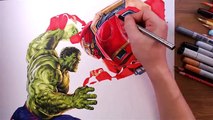 Avengers : Hulk vs Hulkbuster(Veronica) - speed drawing | drawholic