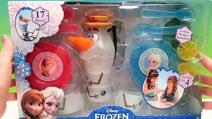FROZEN Olaf Tea Party Set Elsa and Anna Pretend Eat Drink Play