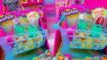 Shopkins Season 3 LARGE SHOPPING CART   4 Exclusive Shopkins with Barbie Dolls Cookieswirlc Video