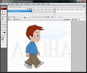 Flash Charer Walk Cycle Animation.