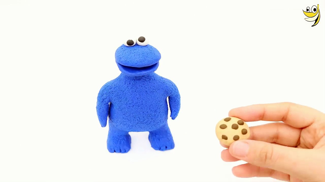 Play doh Elmo Sesame Street Stop motion animation Monstruo de las galletas [4k]