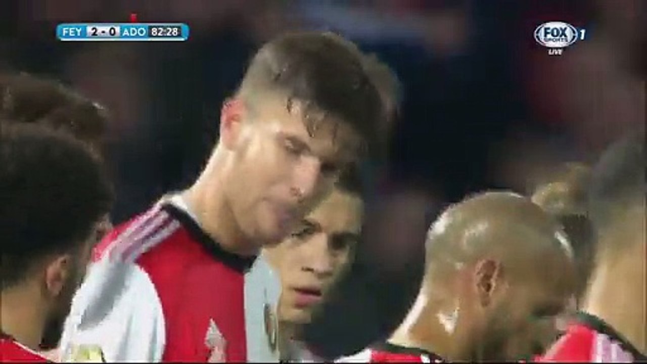 2-0 Michiel Kramer Penalty Goal Holland  KNVB Beker  Round 1 - 20.09.2017 Feyenoord 2-0 ADO Den Haag