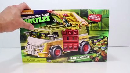 Teenage Mutant Ninja Turtles PARTY WAGON Toy Opening TMNT Toys Videos