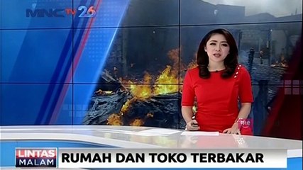 Kebakaran Melanda Rumah dan Toko di Kawasan Halim Perdanakusuma