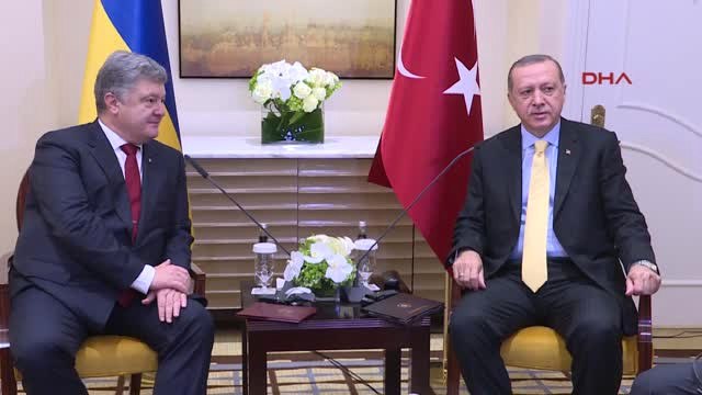 Cumhurbaşkanı Erdoğan, Ukrayna Devlet Başkanı Poroşenko ile Görüştü