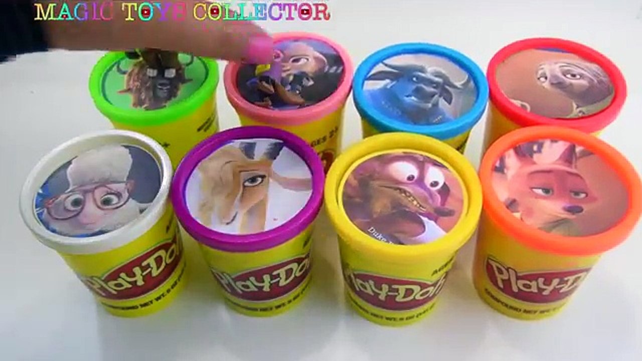ZOOTOPIA Play Doh Cans Surprises Disney Toys Inside Out Shopkins Zootropolis