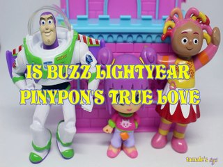 IS BUZZ LIGHTYEAR PINYPON'S TRUE LOVE UPSY DAISY TOYS PLAY DISNEY PIXAR, TOY STORY 3, IN THE NIGHT GARDEN