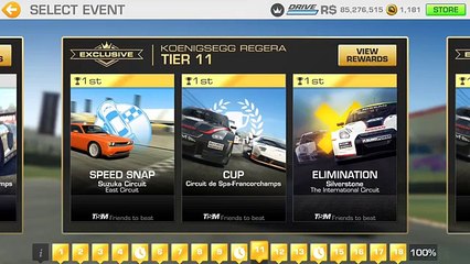 Real Racing 3 Koenigsegg Regera in Funny event