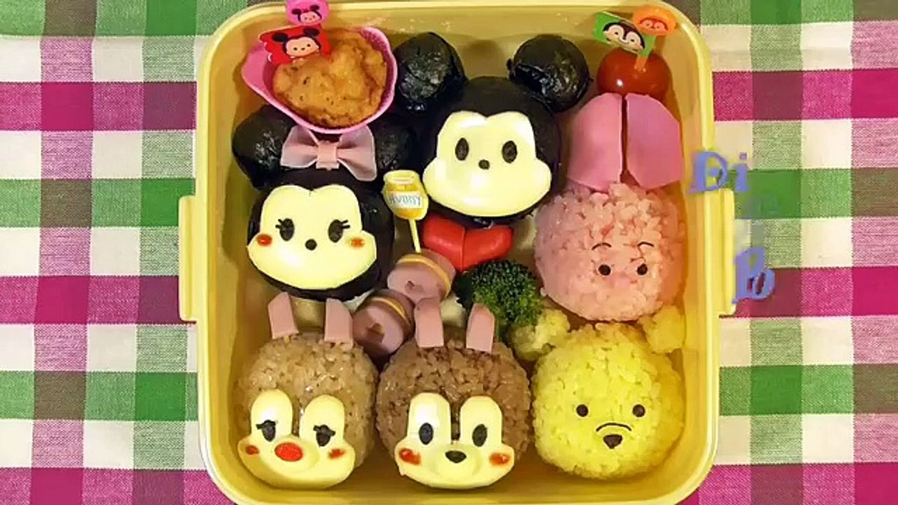 Disney Tsum Tsum Bento Lunch Box【Kyaraben】ディズニーツムツム弁当（キャラ弁）の作り方【簡単キャラ弁】