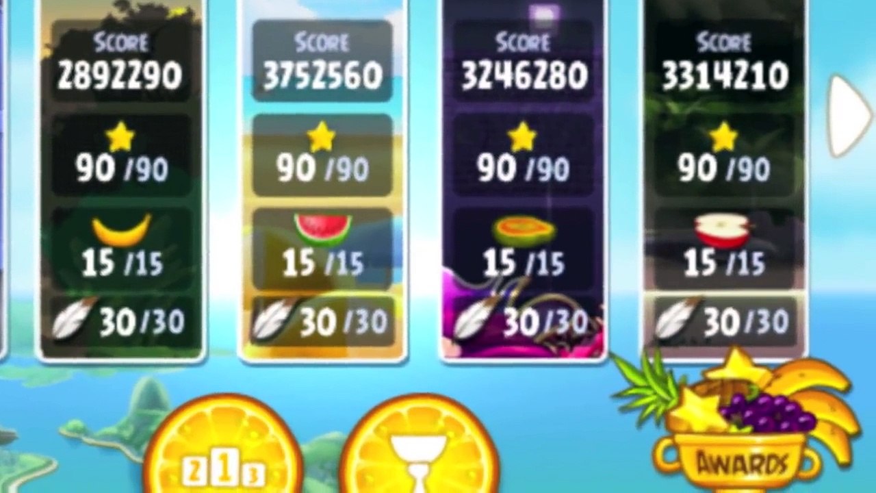 Angry Birds Rio Trophy Room 3 Star Walkthrough