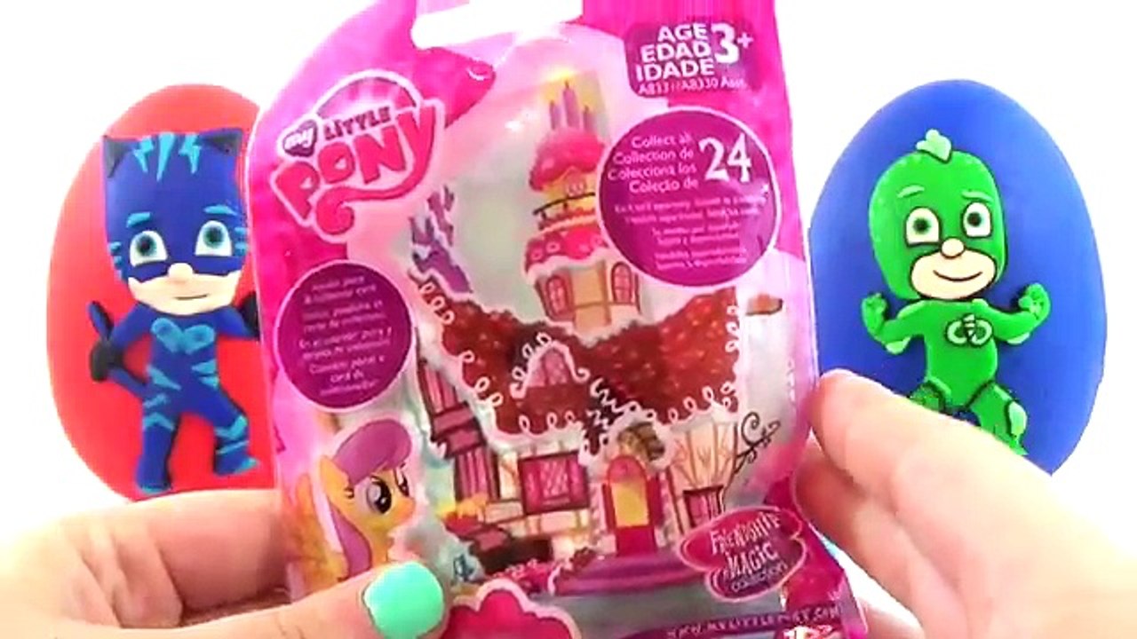 PJ MASKS Catboy Owelette and Gekko Play Doh Surprise Eggs Les Pyjamasques