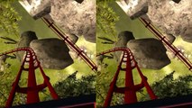 Real Roller coaster Dinosaur VR 3D SBS Google cardboard