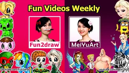 How to Draw Cartoons - Cute Lipstick - Makeup & Cosmetics Tutorial Fun2draw Art