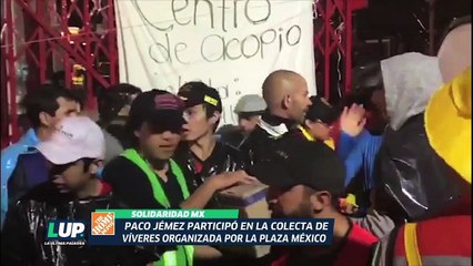 Paco Jémez participó en la colecta de víveres