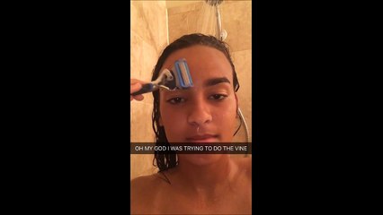 Quand tu fais semblant de te raser le sourcil mais que tu te le rases vraiment... oups