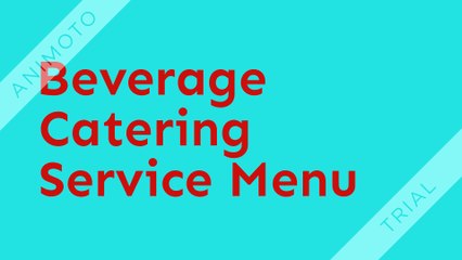 Beverage Catering Services Menu - Wellington