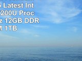 HP 156 inch Premium HD Laptop Latest Intel Core i57200U Processor 25GHz 12GB DDR4 RAM