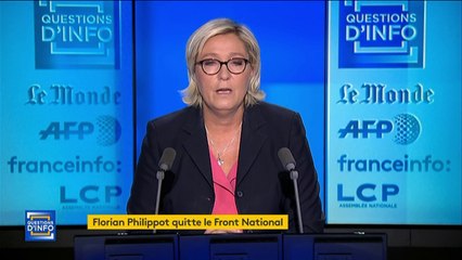 "Je respecte sa décision mais je conteste formellement l'habillage" déclare Marine Le Pen